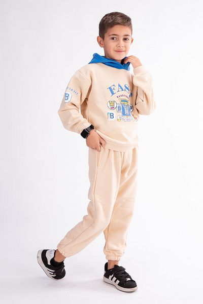 Harika KIDS Boy's Printed Hooded Tracksuit Set
