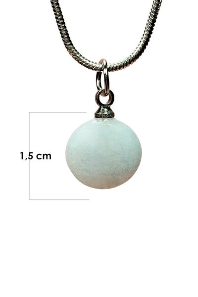 STUMBANNG Chalcedony Natural Stone Chain Handmade Necklace End: 1.5 cm Chain: 20 cm Boxed