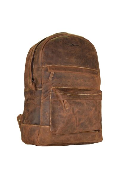 Greenburry Vintage retro backpack leather 42 cm laptop compartment