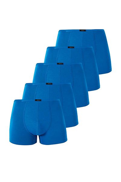 Arma Yıldız Ανδρική λεπτή μέση ελαστική Bamboo Boxer Blue Πακέτο 5