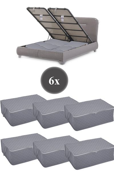 ADARYA HOME 6 Καπιτονέ Σεντούκι Βάσης 60x40x22 (ΑΝΘΡΑΚΙΤΗΣ)