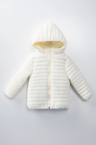 Minigimin Cicileri Quilted Welsoft Lining Coat for 1-10 Years Children - Ecru My Mini's Flowers