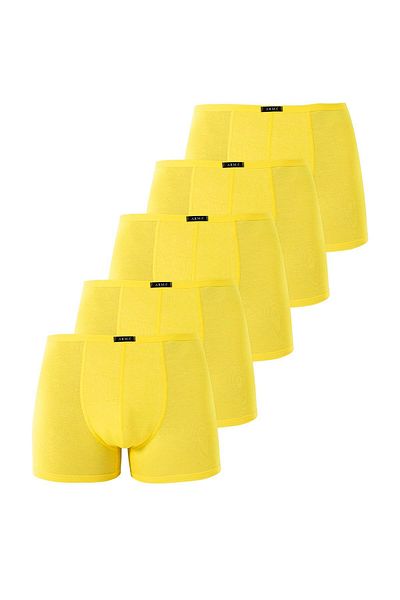 Arma Yıldız Ανδρική λεπτή μέση ελαστική Bamboo Boxer Yellow Πακέτο 5