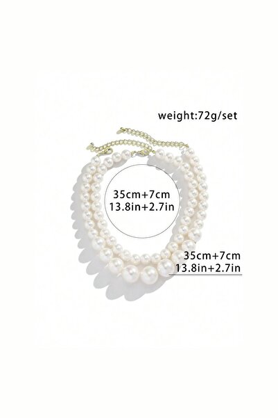 New Obsessions Set of 2 Peel-less Pearl Necklace - Special Coating