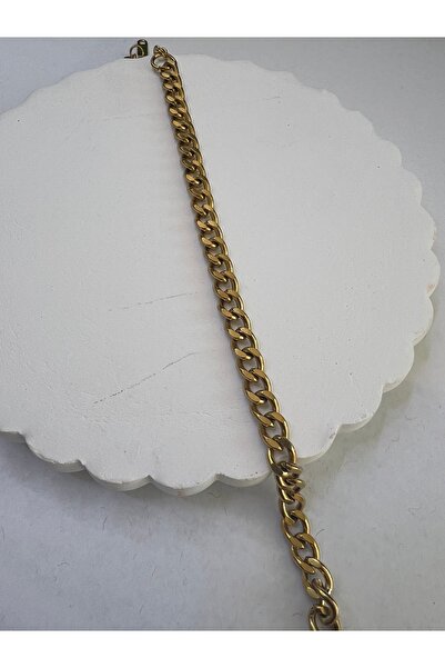 Çelik İç içe geçmeli bileklik - Gold bileklik