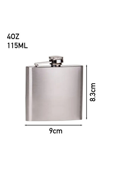 UrbanCove Co Premium, Stainless Steel Flask Square 4oz (118ml) Portable, Durable (1 Piece)