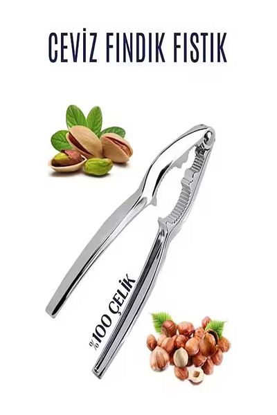 GenelTedarik Steel Silver Walnut and Nutcracker Pliers