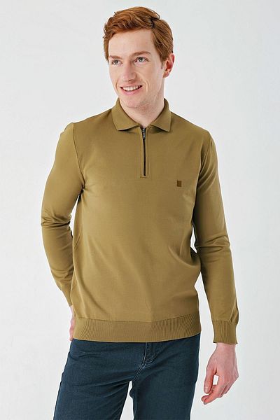 İmza Guler polo tricotat cu miere