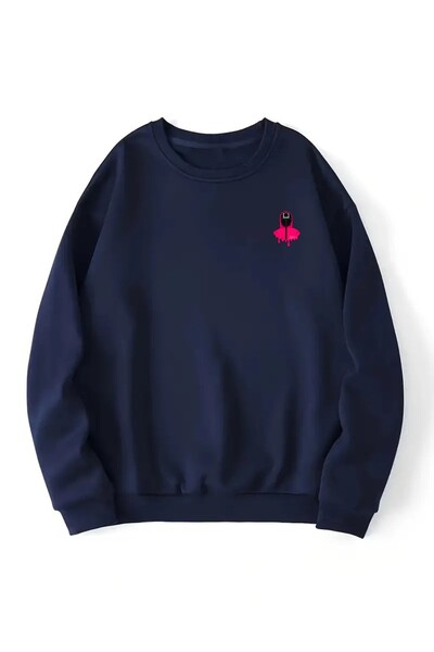 Karatopak Унисекс суитшърт с кръгло деколте и щампа на калмари