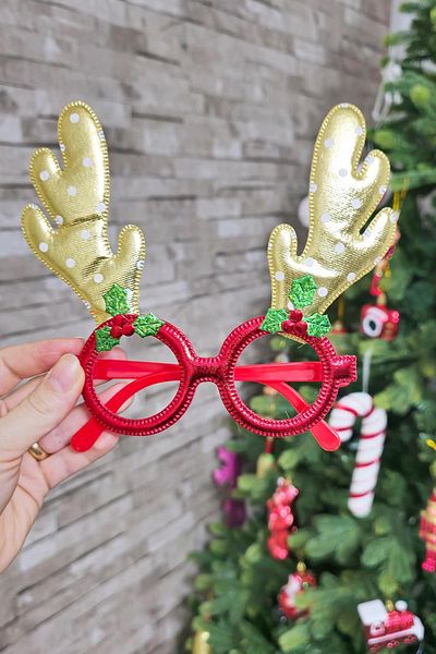 PEKSHOP New Year's Party Glasses Gold Deer Horned Luxury New Year's Glasses Party Glasses