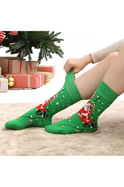 Esinti Ανδρικές Γυναικείες μακριές κάλτσες Χριστουγεννιάτικο χριστουγεννιάτικο δώρο Παιδική κάλτσα Πολύχρωμες μακριές κάλτσες