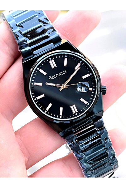 Ferrucci Tsuyosa Model Men's Wristwatch - Steel Cord, Calendar Dial, 30 Mt Water Resistant Efc.03223.2