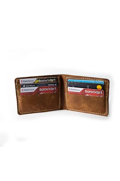AiryFooT Ανδρικό πορτοφόλι DIY Ready Cut Bifold Horizontal με 8 θήκες για κάρτες