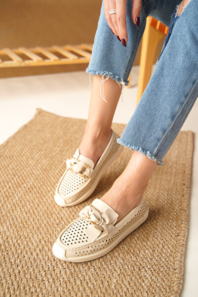 Cananın Pabuçları FLS 002-075 МОКАСИНИ С ДЕТАЙЛИ ОТ ВЪЗЛИ