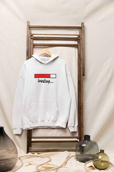 qoeuyl boutique Βαμβακερό Unisex Φούτερ με κουκούλα - Φούτερ με στάμπα φόρτωσης