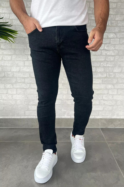 MİSHAR İTALİA Αντρικό τζιν τζιν από λύκρα ανθρακί