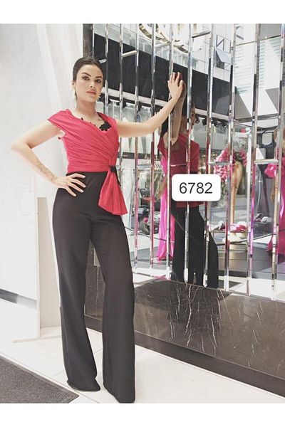 Robes Strappy Flare Leg - Applique Stone Embroidered Heart Collar Jumpsuit Evening Dress