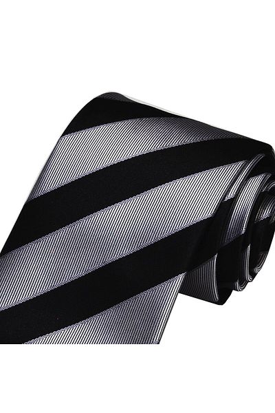 Eyida Striped microfiber Jacquard Woven Tie - Handmade BOU007