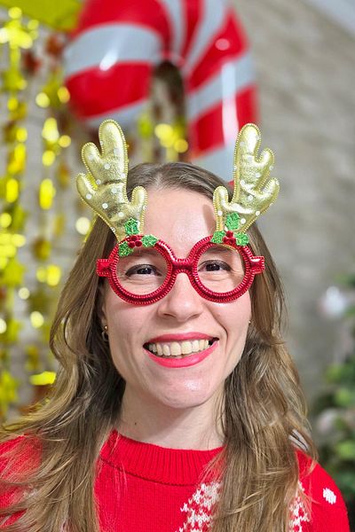 PEKSHOP New Year's Party Glasses Gold Deer Horned Luxury New Year's Glasses Party Glasses