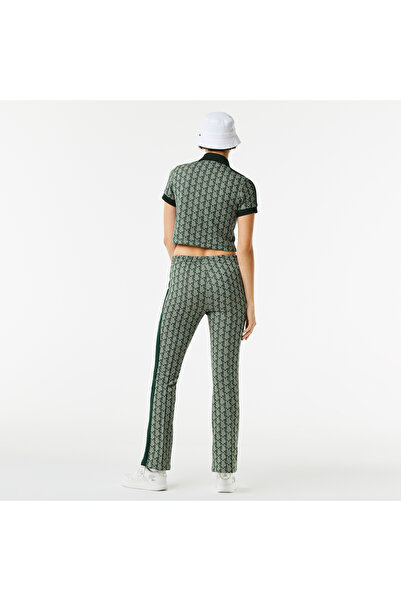 Lacoste Kadın Relaxed Fit Monogram Yeşil Eşofman Altı
