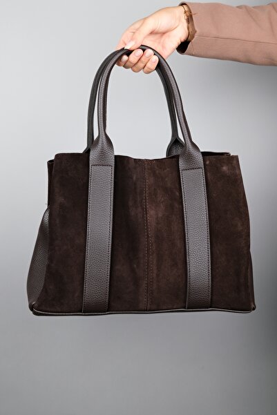 LuviShoes 175 Brown Genuine Suede Leather Women's Handbag