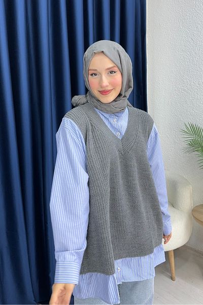 lurex moda Pulover cu detaliu cămașă