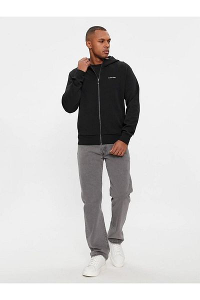 Calvin Klein Men's Logo Detailed Black Sweatshirt