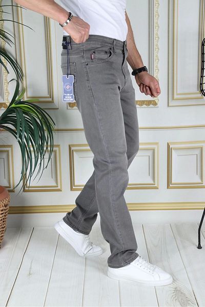 PHANTOM JEANS Ανδρικό παντελόνι χακί με τσέπες Dobby Regular Fit Άνετο κομμένο εύκαμπτο λινό/καμβά παντελόνι από βαμβάκι