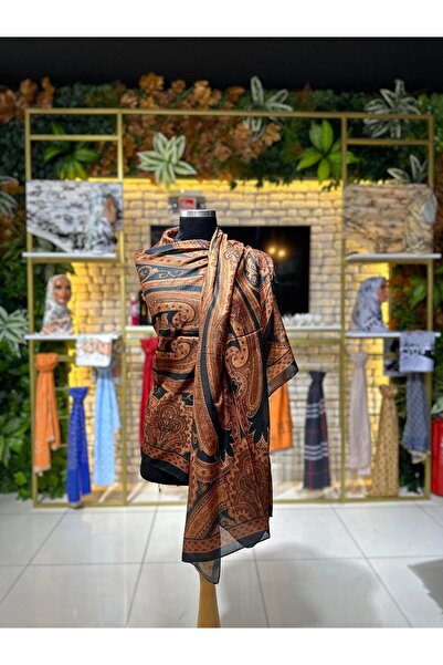 Trablus Ρετρό βαμβακερό σάλι σε χρώμα σμαραγδί