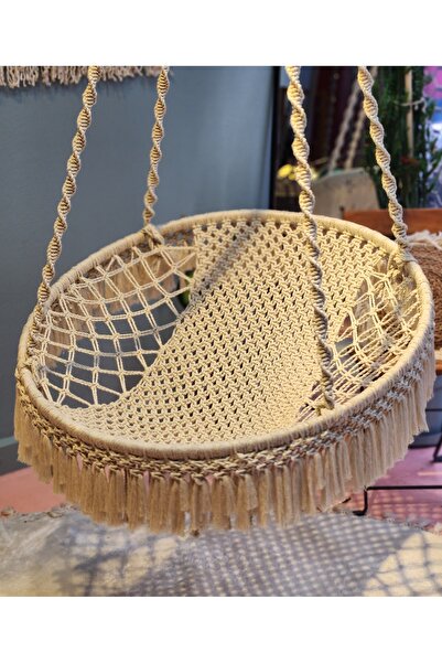 AslanButik Makrome Salıncak Büyük Boy 100 Cm yılbaşı