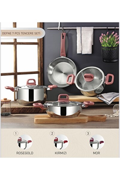 Defne 7 PCS Tencere seti
