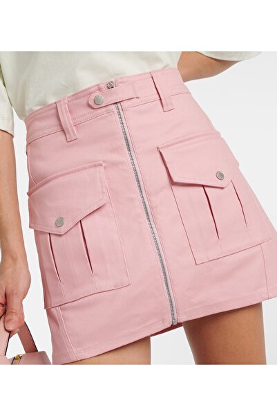 Nike Jordan Essentials Utility Woven Twill Fabric Full-Zip Pembe Kadın Etek