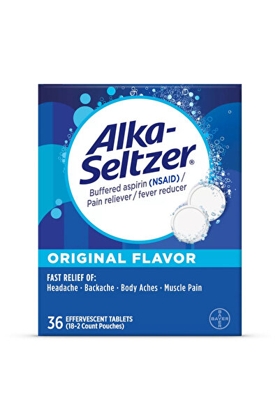 Bayer Alka Seltzr Original Flavor Effervescent 36 Tablets
