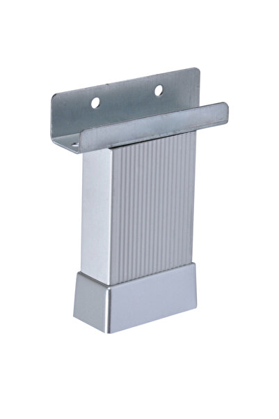 HOBİDABİ 10 Cm Çizgili Alüminyum U Geçme Ayak 20x45 Mm Matkrom