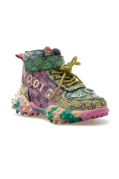 Guja Kadın Taşlı Casual Bot (36-41) 24k 24k351 Bt Z Haki