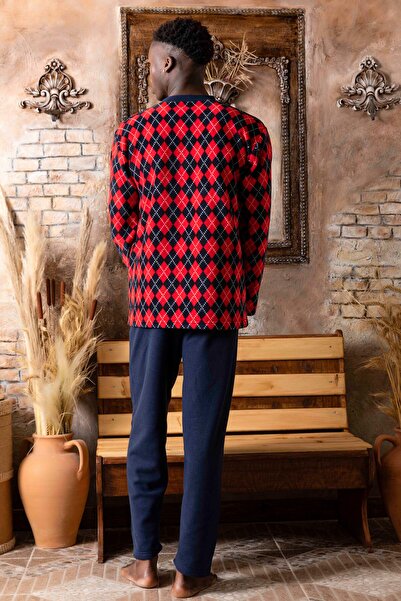 CALİA Erkek Uzun Kollu Polar Kışlık Sıcak Tutan Pijama Takımı YENİ SEZON