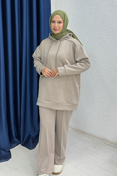 lurex moda Kapışonlu Eşofman Takımı