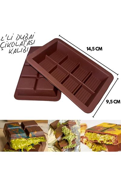 Rossel Premium Dubai Chocolate Mold - Set of 2 Silicone