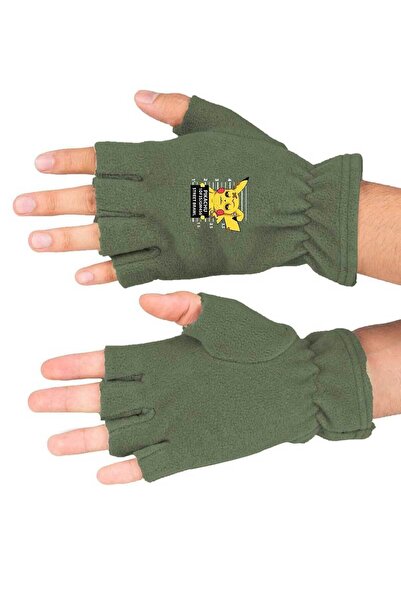 Fanze Mănuși de iarnă din lână polară cu imprimeu Prizonierul Pikachu rnz3490