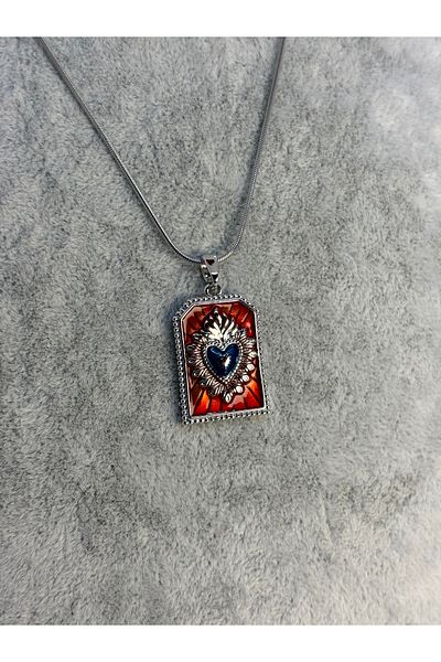 Uzak Işıklar Silver Heart Tarot Necklace Vitange