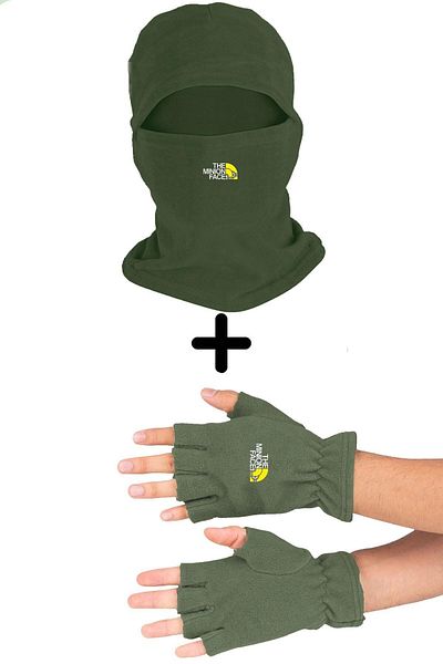 Fanze The Minions Face Polar Snow Mask Cut Gloves Set Zrn3497