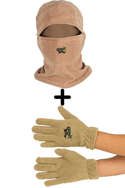 Fanze Ninja Turtles Fleece Snow Mask Long Gloves Set Zrn3484