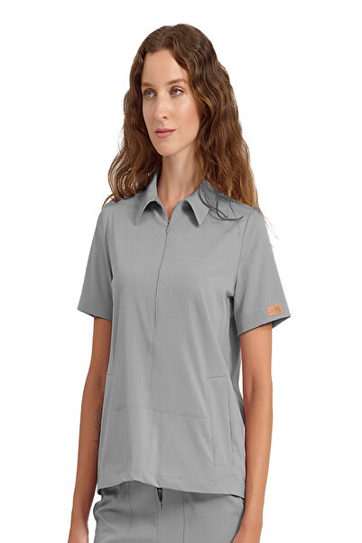 Brl Üniforma جيب جانبي علوي واحد، رقبة بولو بسحاب مخفي، جيرسي جراحي للطبيب/ال...