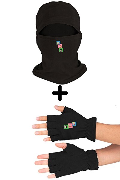 Fanze Set mănuși și mască de zăpadă din lână polară Powerpuff Girls zrn3738