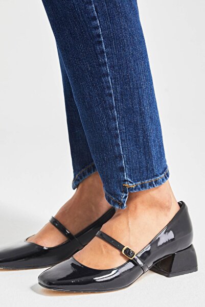 its basic Темно-синя тканина з еластаном - жіночий джинсовий одяг Mom Fit