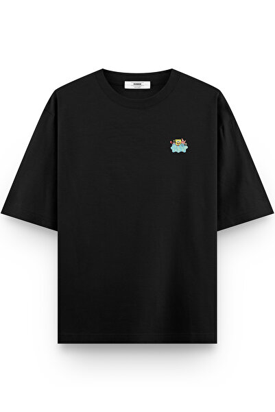 Overoz Спанбоб Спінбек з принтом на спині, напів-оверсайз футболка 1232