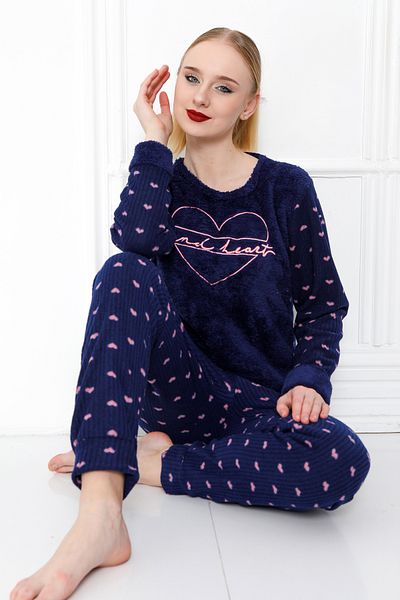 FAMES PİJAMA Winter Fleece Pajama Set