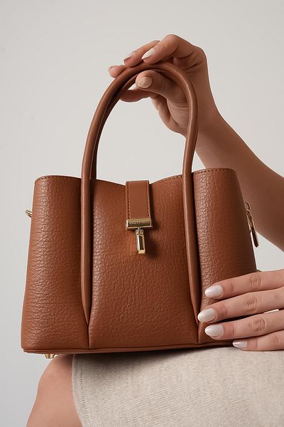 KRISTE BELL - Leather Camel Handbag