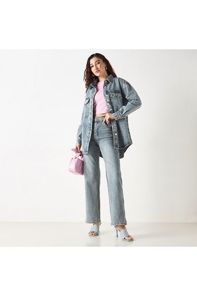 2Xtremz Studded Denim Jacket with Pockets