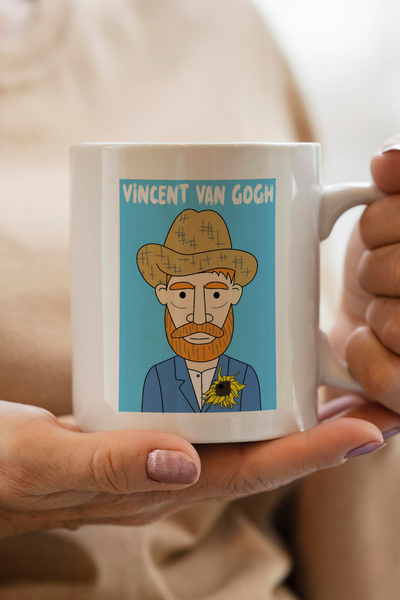 South Steel كوب فاخر مطبوع عليه صورة فان جوخ